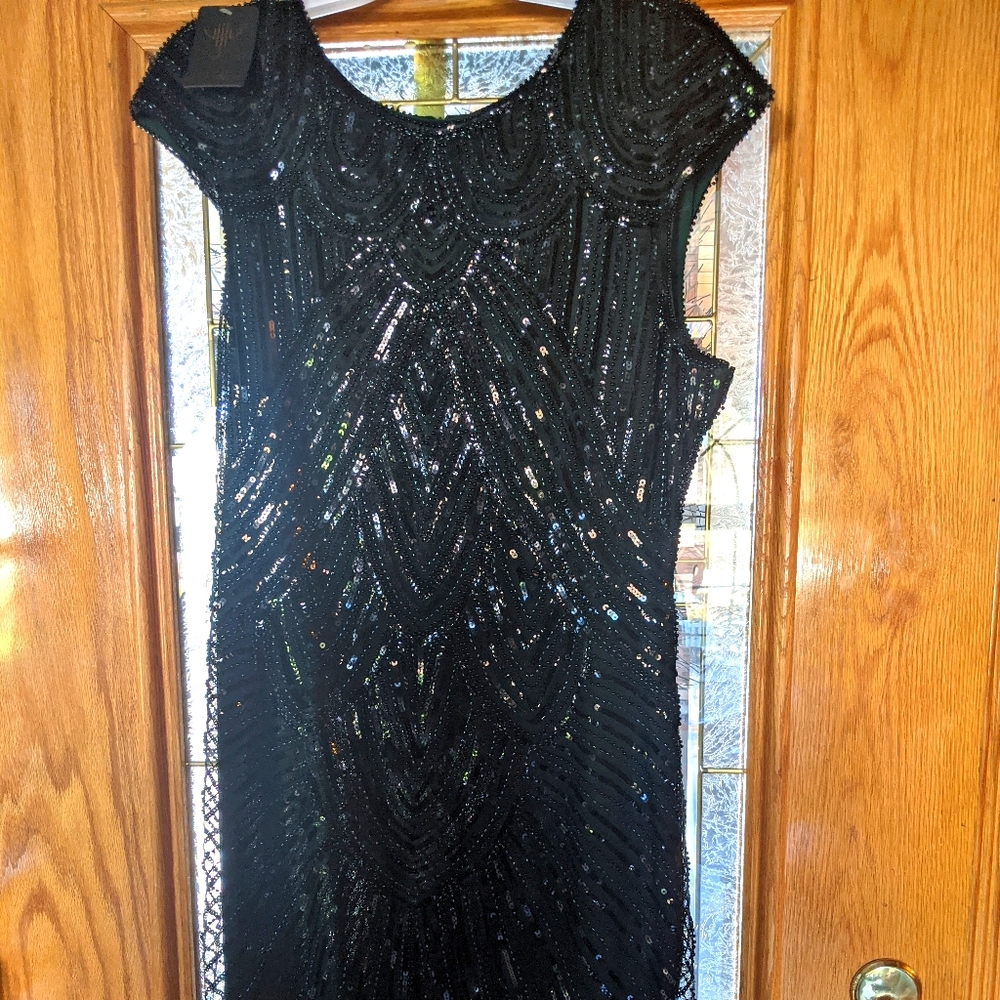 beaded flapper dress